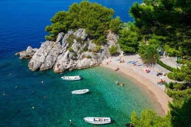 Picnic at a beautiful beach in Croatia