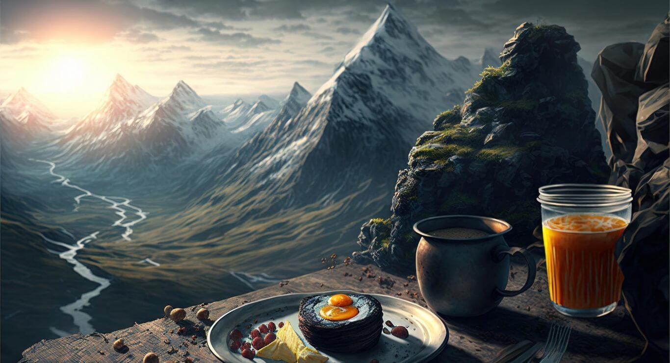 Breakfast at Mt. Everest Basecamp